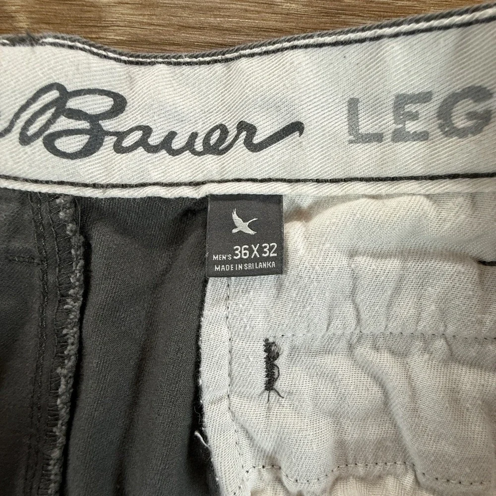 Eddie Bauer Pants Men's 36x32 Gray Classic Fit Cotton Chinos Casual